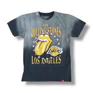 Sportiqe Los Angeles Lakers Rolling Stones T-Shirt Gray Size Large
